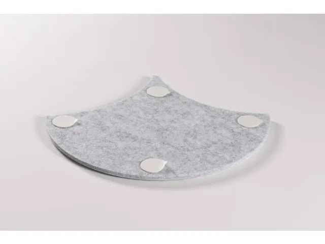 Akoestische PET-vilt Japanse Golf tegels lichtgrijs 30x26cm 22 stuks