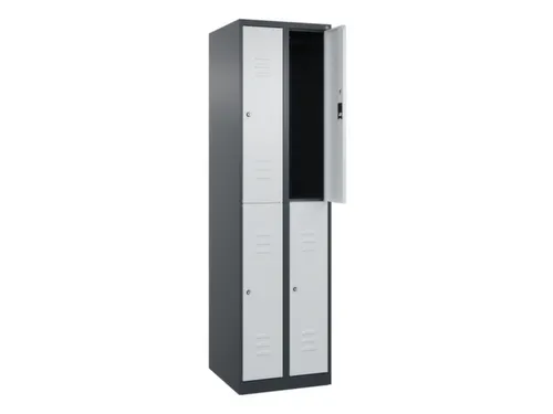 dubbeldekse locker,HxBxD 1850x500x500mm,2x2vak.,vak B 250mm