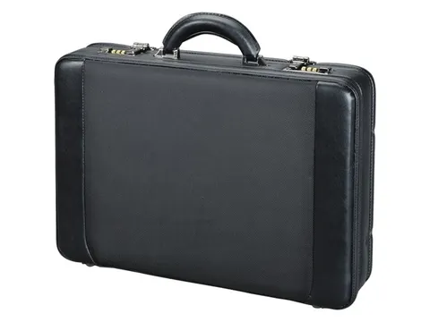 pilotenkoffer Alassio modica 32,5x45,5x10,5 cm zwart nylon kunstleer