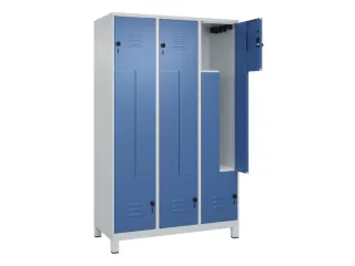 Z-garderobekast,HxBxD 1950x1200x500mm,vak B 200/400mm,draaigrendel - 2