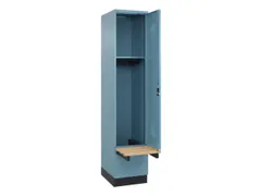 locker met bank,HxBxD 1950x400x815mm,1vak,vak B 400mm,cilinderslot