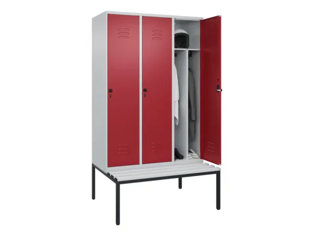 locker voor scheiding van kleding,HxBxD 2120x1200x815mm,3vak