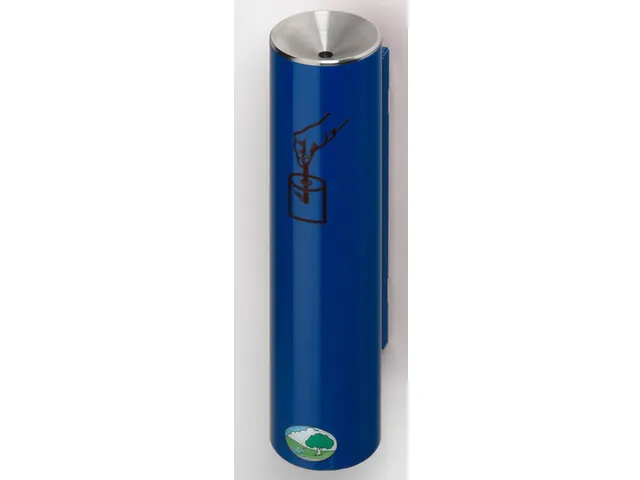 Cendrier mural 0,6L 300x70x100mm Acier Corps RAL5010 rond