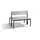 omkleedbank,HxLxD 796x1000x760mm,HPL zilvergrijs,frame staal RAL7021