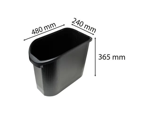 TOPLINE papiermand 26L zwart