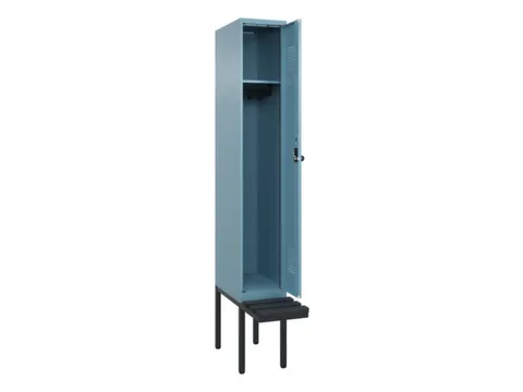 locker met bank,HxBxD 2120x300x815mm,1vak,vak B 300mm,draaigrendel