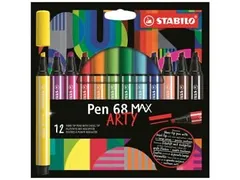 Viltstift STABILO Pen 68 /12 Max Arty assorti etui à 12 stuks