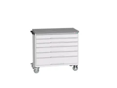 gereedschapswagen 980x1050x600mm linoleum blad 6 laden RAL7035