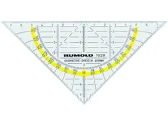 Geodriehoek Rumold 1026 160mm transparant