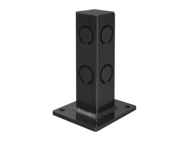 vloerbarrière,hoekpaal,v. binnen,HxBxD 250x70x70mm,staal,zwart