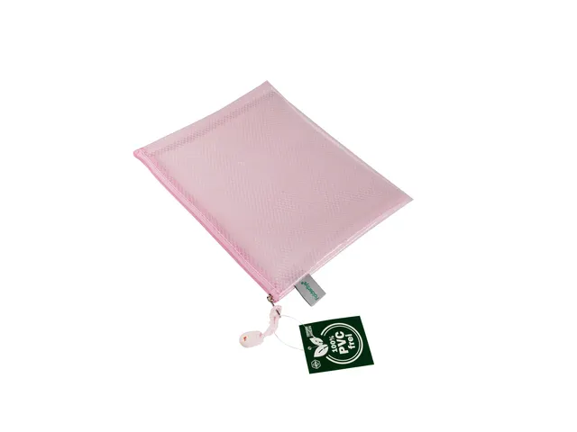 Pochette à fermeture éclair Foldersys EVA A5 sans PVC rose pastel