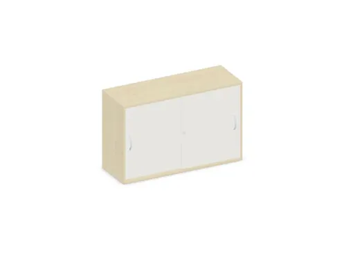 schuifdeurkast,HxBxD 770x1200x430mm,decor romp esdoorn,decor front wit
