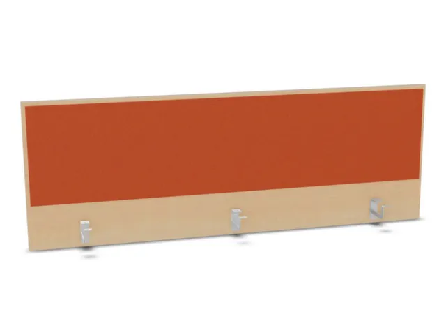 opzetpaneel,v. bureau,aanbouw achter,B 1600mm,NE-esdoorn,BN3012-oranje