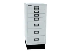 kantoor-ladekast HxBxD 670x279x380mm 8 laden romp lichtgrijs staal