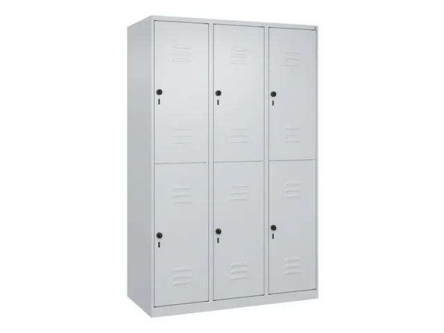 dubbeldekse locker,HxBxD 1850x1200x500mm,3x2vak.,vak B 400mm