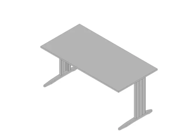 bureau,HxBxD 730x1600x800mm,blad grijs,C-voet aluminium