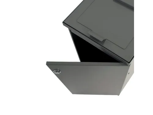 Modulaire Afvalbak met Deur en Zakhouder 85 liter Donkergrijs