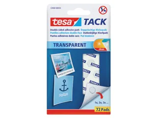 Dubbelzijdige kleefpads Tesa tack transparant 72stuks - 1