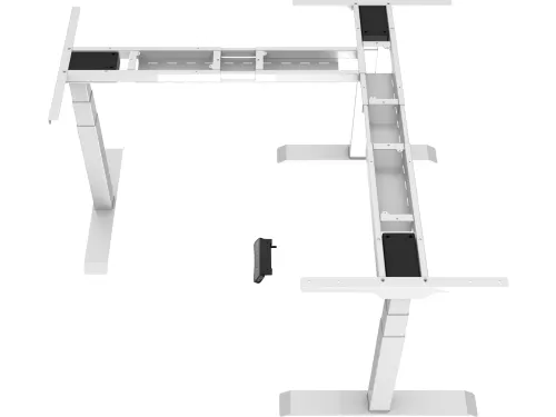 Elektrisch Verstelbaar Zit-Sta Frame Hoekbureau Wit