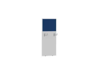 baliepaneel,v. bureau,aanbouw rechts,B 600mm,Bl-wit,BN6016-blauw - 1