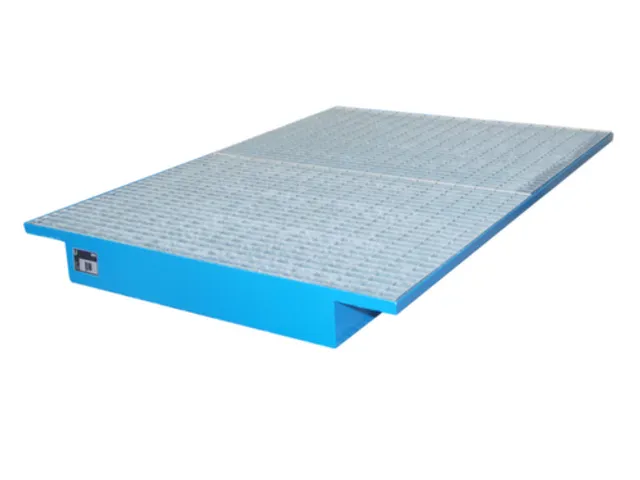 ophangbak,opvangvol. 200l,HxBxD 160x1750x915mm,m. rooster,staal