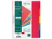 Tabbladen glanskarton 225g 5-delig A4 Assorti