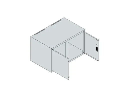 opzetkast,v. locker,2vak.,vak B 400mm,HxBxD 500x800x500mm,vleugeldeur