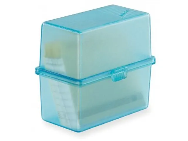 Steekkaartenbak DIN A8 turk.transp.