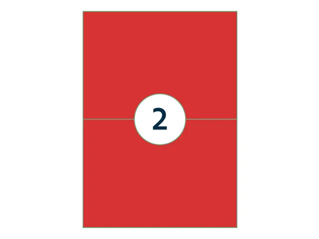 Gekleurde Etiketten 210x148mm Rood 42623 1000 Vel