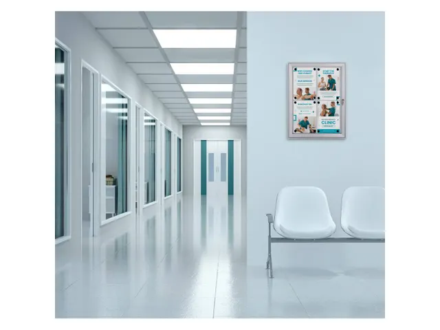 Vitrine d'affichage extérieure/intérieure 4x A4 Argent