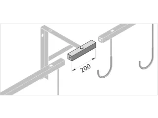 Fiets-Hangrek 4Plaatsen L 1200Mm Wandmontage - 5