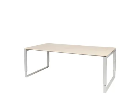 Domino Plus Vergadertafel Hoogte Instelbaar 200x100 Lindberg Eiken alu
