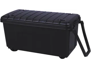 Opbergkoffer Op Wieltjes 64 Liter Zwart - 1