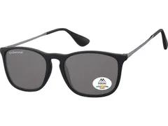 Zonnebril Montana met smoke gepolariseerd glas en metalen pootje zwart