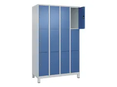 lockerkast,HxBxD 1950x1200x500mm,4x3vakken,vak B 300mm,cil.-slot