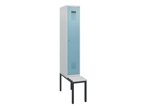 locker met bank,HxBxD 1950x300x815mm,1vak,vak B 300mm,cilinderslot