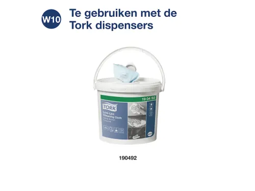 Tork 190492 Handy Emmer Reinigingsdoek W10 1-Laags Turquoise