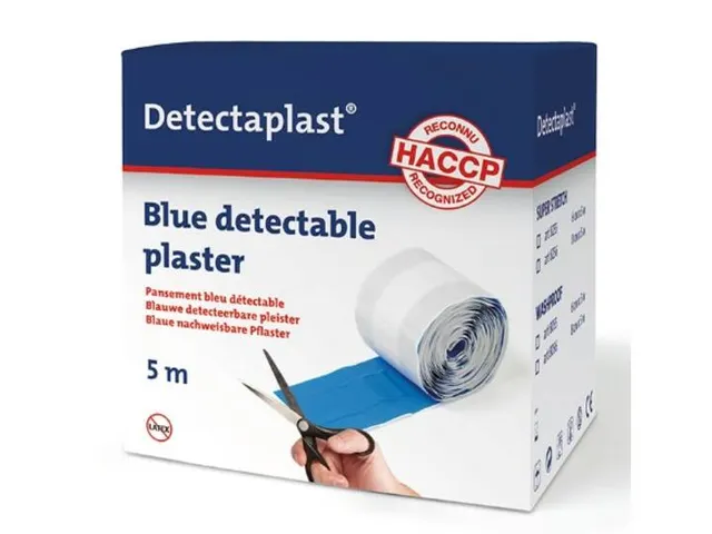 Detectaplast 8256 Textielpleister Elastisch Blauw 8cm x 5 meter