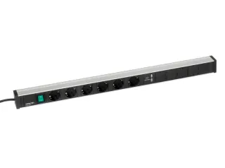 energielijst,v. montagetafel,HxBxD 52x836x44mm,m. loket,6stekkerdozen - 1