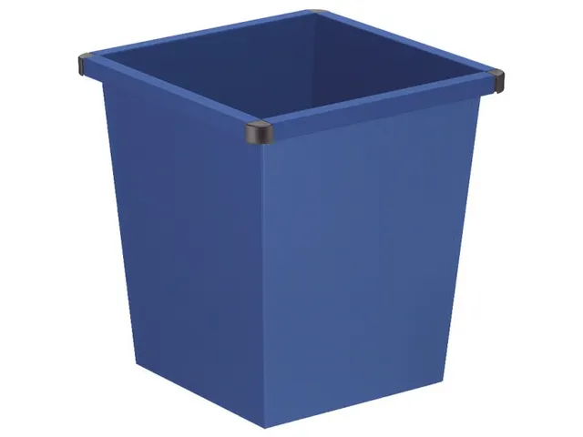 Vierkant Tapse Papierbak 27 Liter Blauw