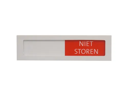 Premium Schuifbord Wit Niet Storen Groen Rood 150x40mm