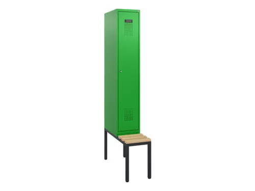 locker met bank,HxBxD 1950x300x815mm,1vak,vak B 300mm,cilinderslot