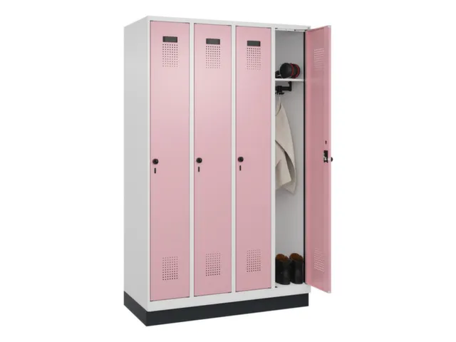 locker,HxBxD 1950x1200x500mm,4vak,vak B 300mm,draaigrendel,sokkel
