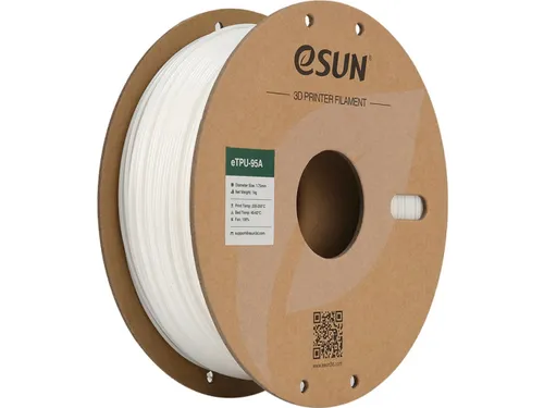 eSUN 3D printer Filament eTPU-95A 1,75mm Wit 1kg