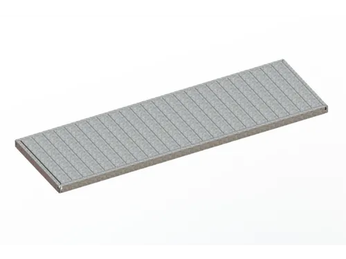 legbord van plaatstaal,v. breedvakstelling,BxD 2500x800mm,vakl. 400kg