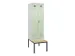 locker met bank,voor scheiding van kleding,HxBxD 2120x600x815mm,2vak