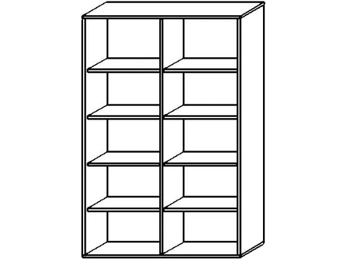 kantoorstelling,HxBxD 1920x1200x430mm,decor romp esdoorn