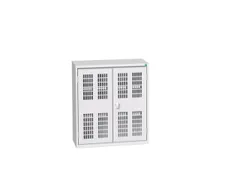 wandkast 900x800x350mm 2xStalen bodem sokkel Ral 7035 front Ral 7035