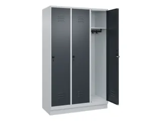 locker,HxBxD 1950x1200x500mm,3vak,vak B 400mm,draaigrendel,sokkel - 2