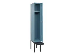 locker met bank,HxBxD 2120x300x815mm,1vak,vak B 300mm,cilinderslot